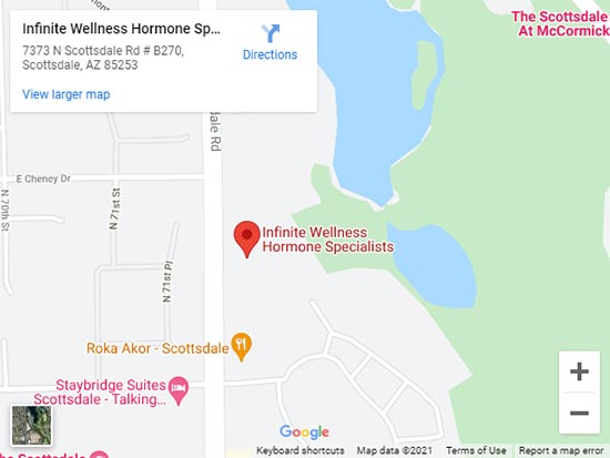 Get Directions to Infinite Wellness Hormone Specialists in 7373 N Scottsdale Road, Suite B270, Scottsdale, AZ 85253